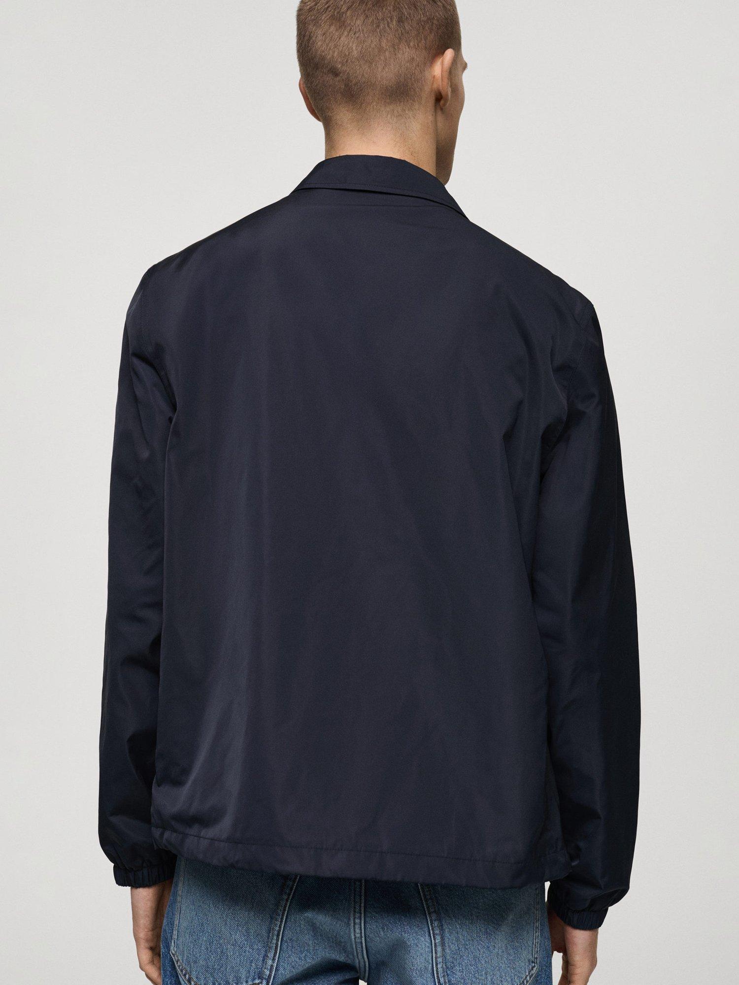 Product image 4 of 8, which shows Mango Logi Button Down Jacket, Navy, XXL