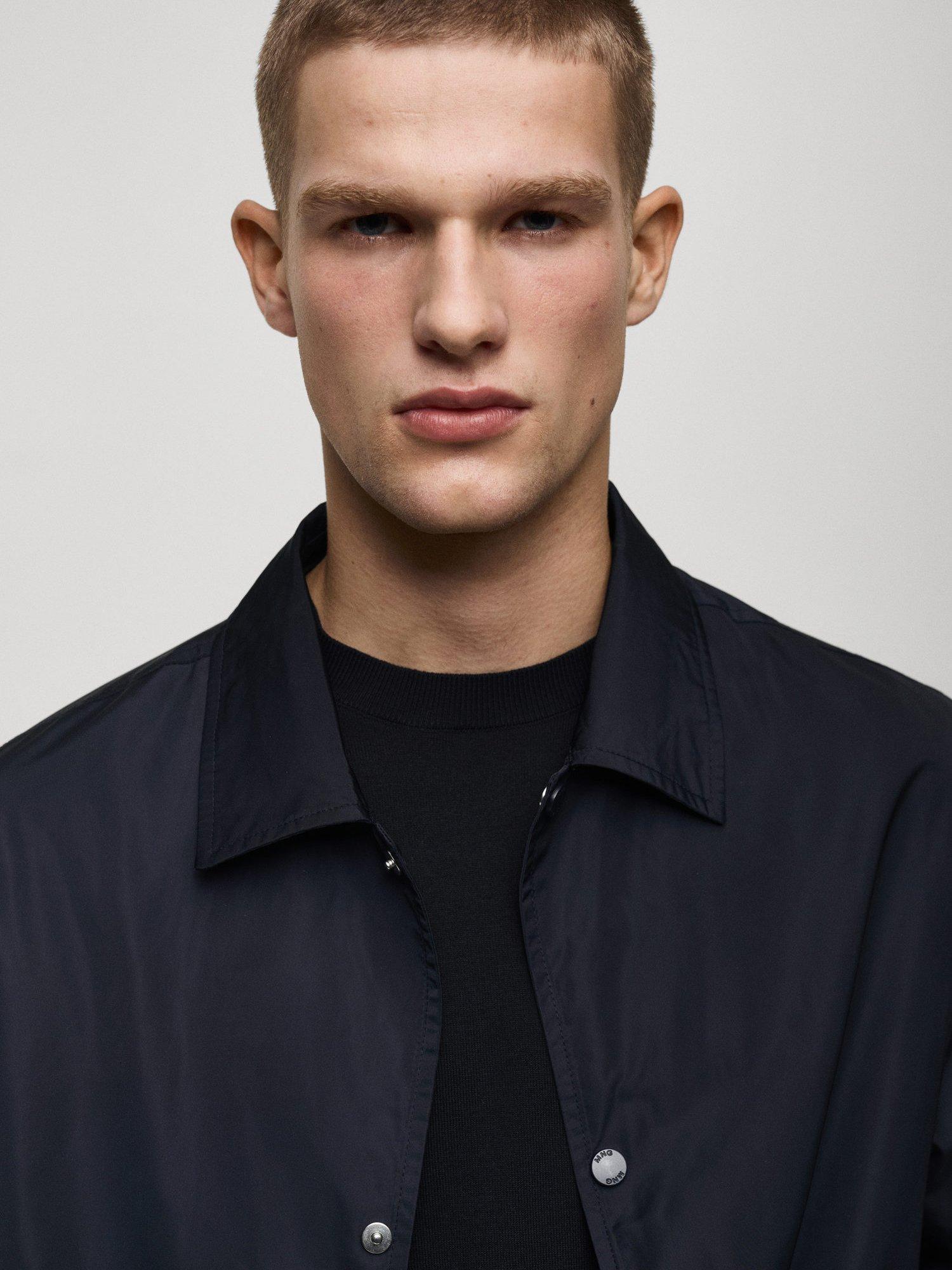 Product image 6 of 8, which shows Mango Logi Button Down Jacket, Navy, XXL