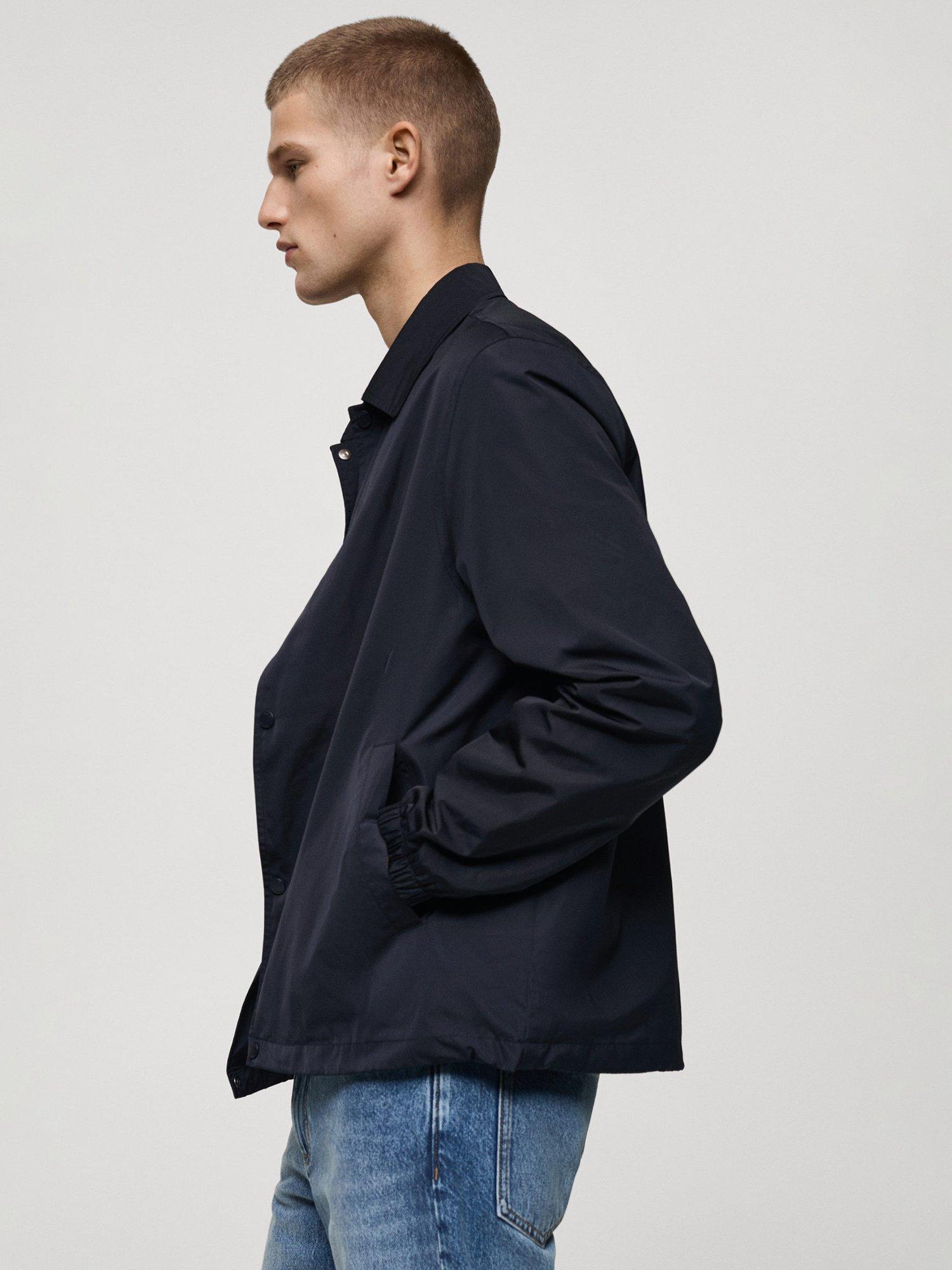 Product image 7 of 8, which shows Mango Logi Button Down Jacket, Navy, XXL