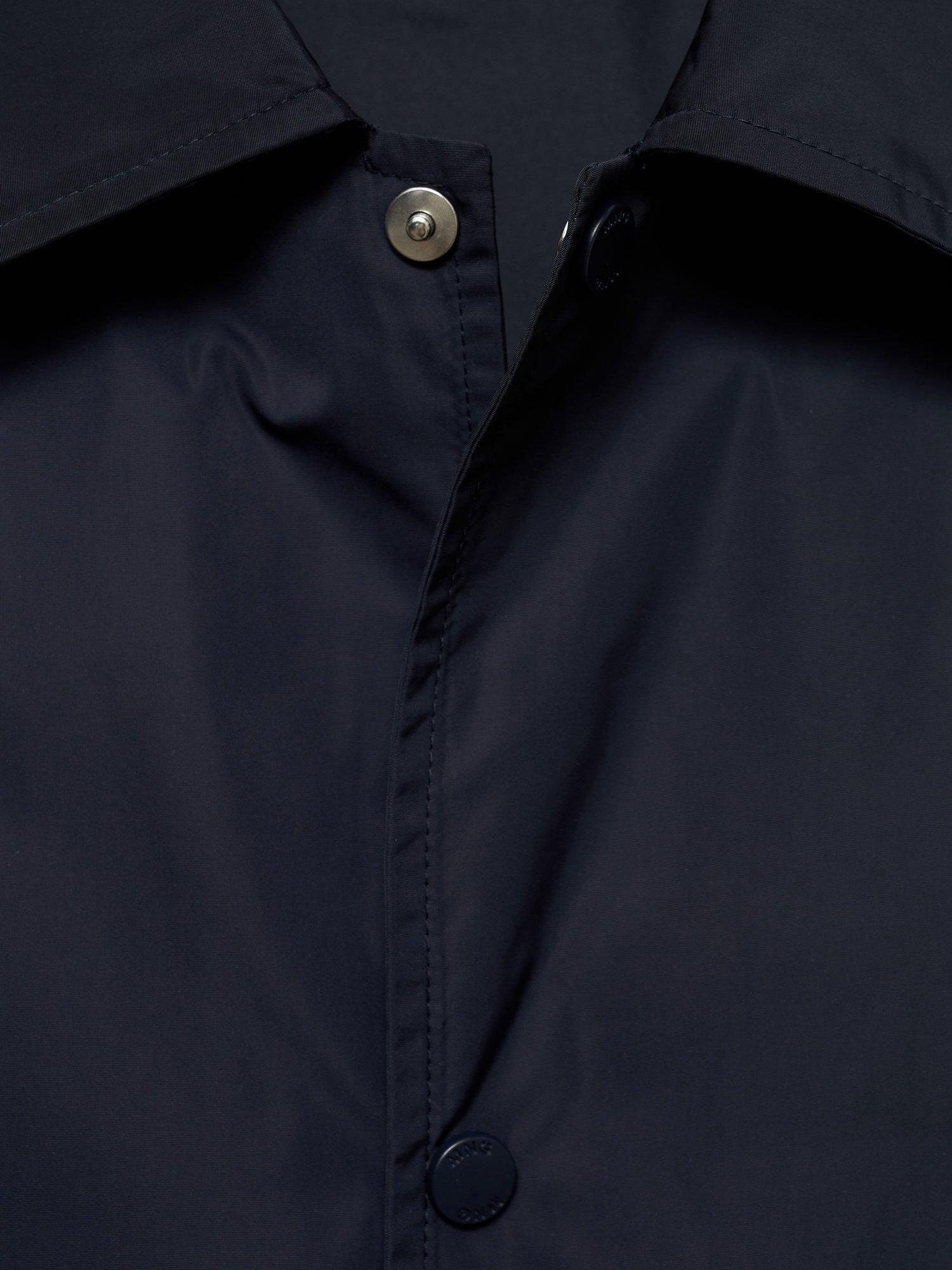 Product image 8 of 8, which shows Mango Logi Button Down Jacket, Navy, XXL