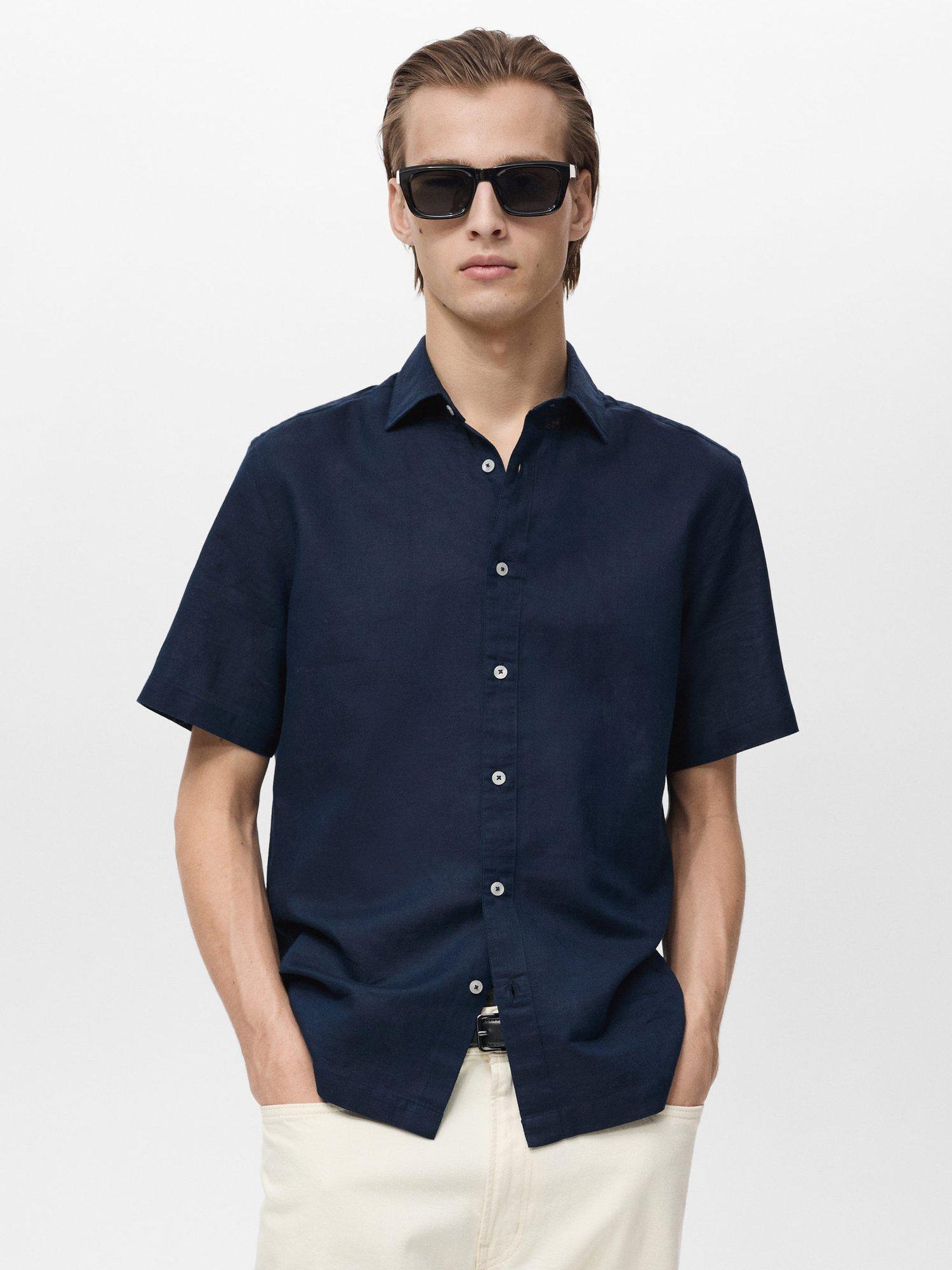 Mango Ants Linen Cotton Blend Shirt