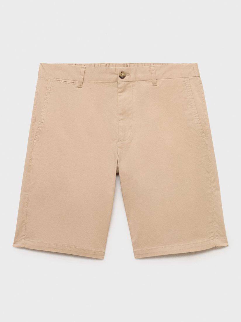 Product image 3 of 8, which shows Mango Gracia Cotton Blend Shorts, Light Beige, 30