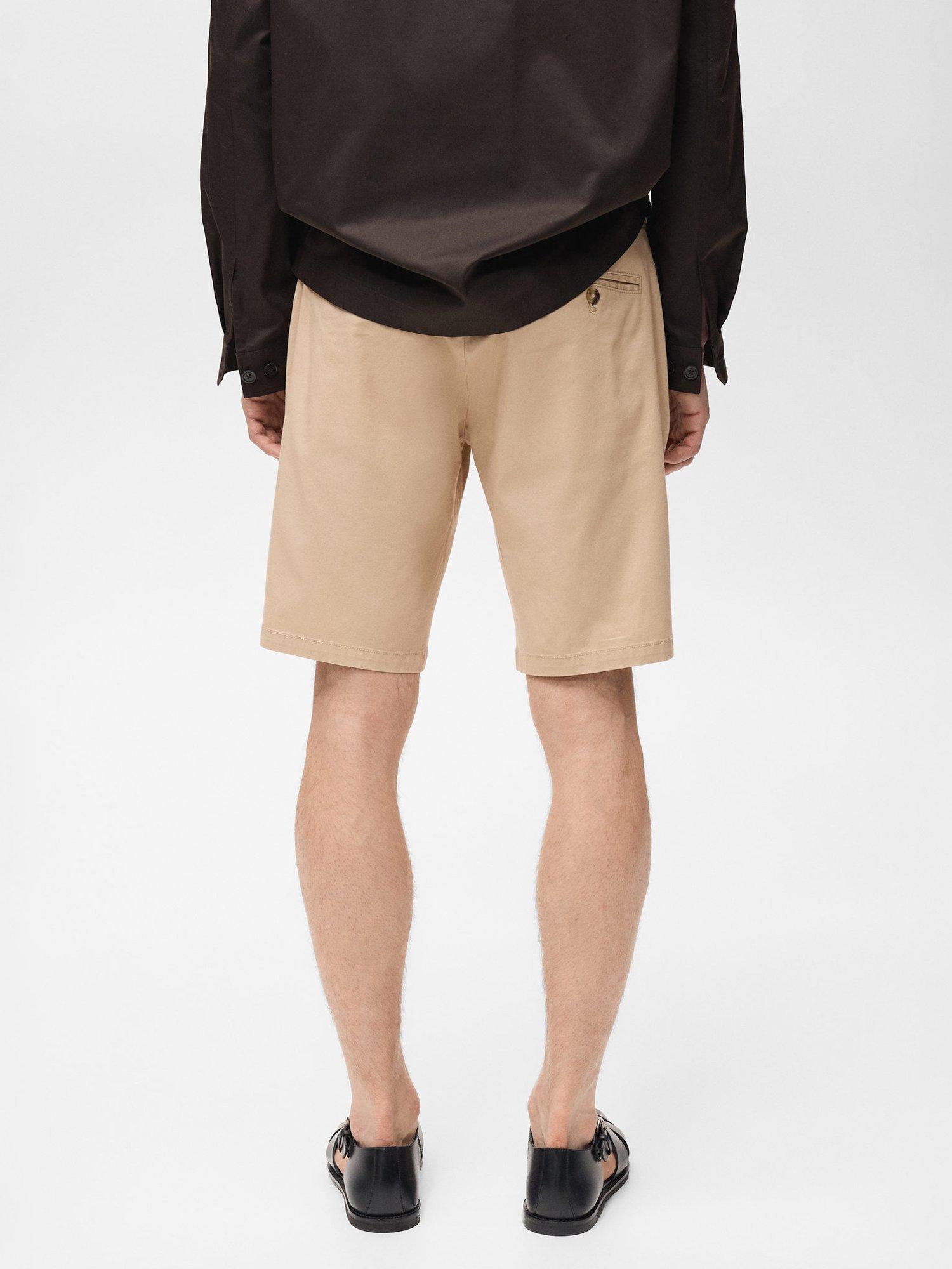 Product image 4 of 8, which shows Mango Gracia Cotton Blend Shorts, Light Beige, 30