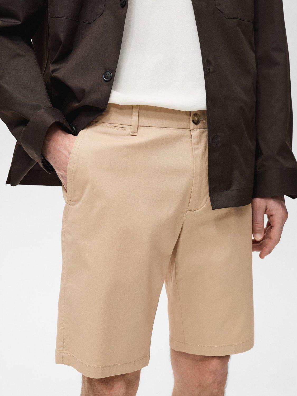 Product image 6 of 8, which shows Mango Gracia Cotton Blend Shorts, Light Beige, 30