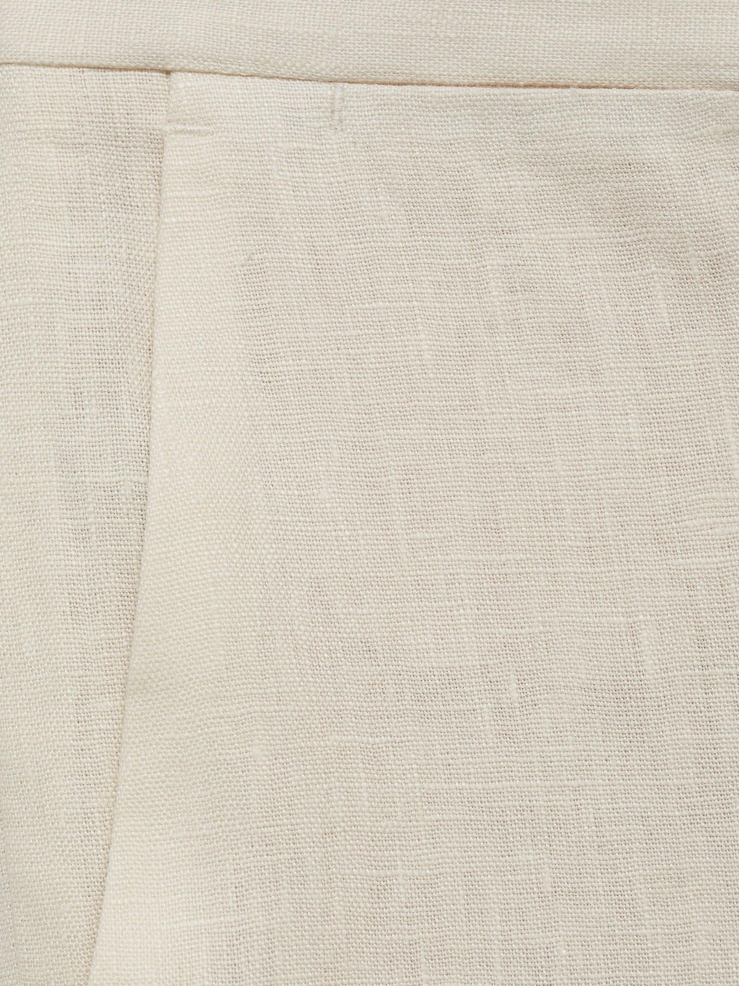 Product image 5 of 7, which shows Mano Amalfi Slim Fit Linen Suit Trousers, Light Beige, 29