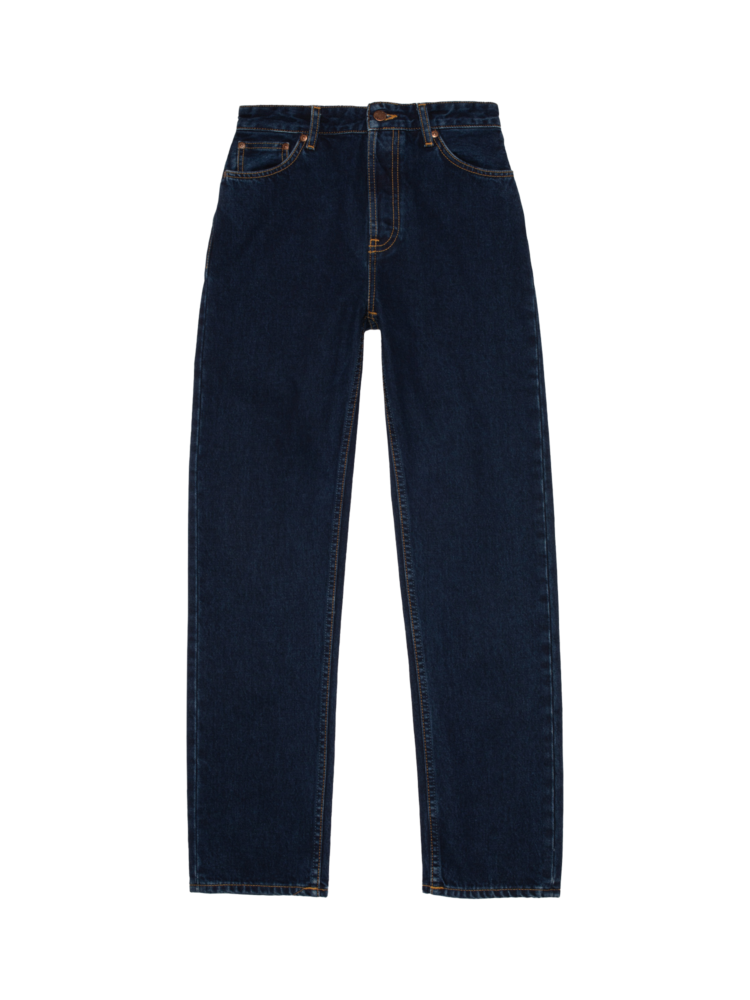Product image 1 of 8, which shows Nudie Jeans Lofty Lo Organic Cotton Straight Jeans, Indigo Dip, W24/L30