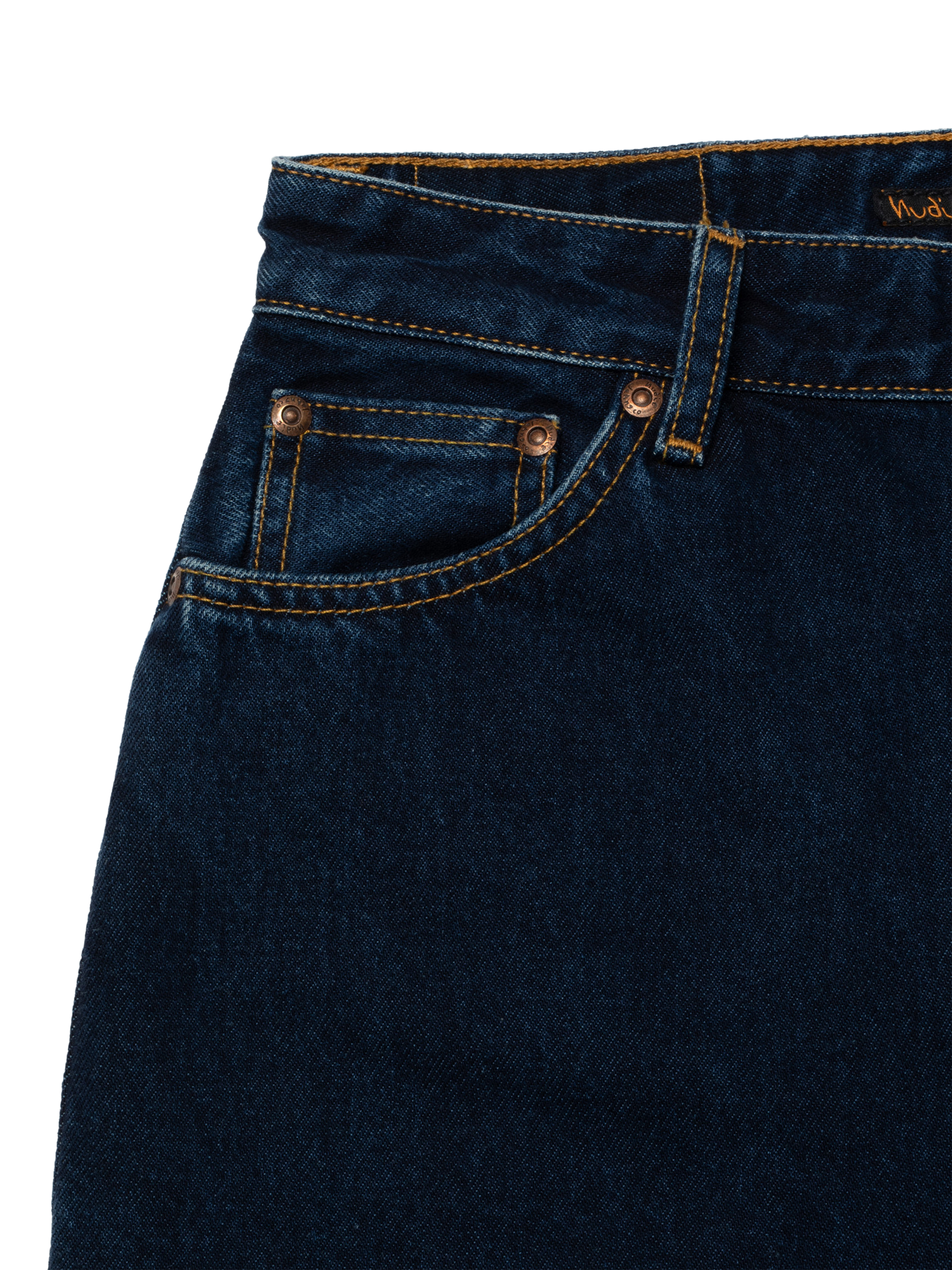 Product image 6 of 8, which shows Nudie Jeans Lofty Lo Organic Cotton Straight Jeans, Indigo Dip, W24/L30
