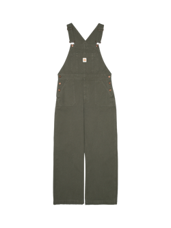 Nudie Jeans Klara Cotton Weave Sleeveless Denim Dungarees, Green