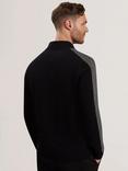 Ted Baker Ardo Small Stitch Knitted Polo Shirt, Black
