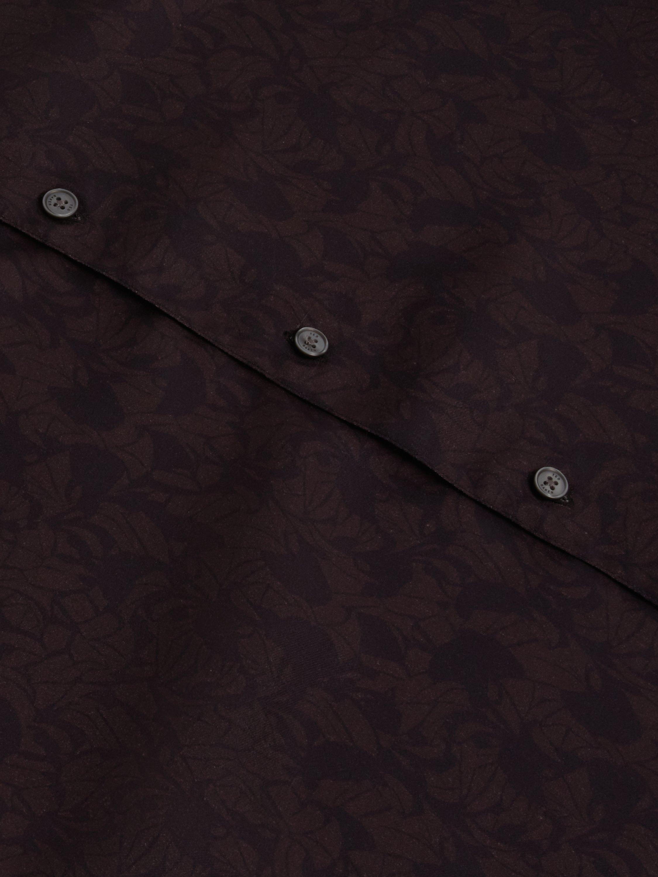 Product image 5 of 5, which shows Ted Baker Akselle Floral Shirt, Dark Brown, M