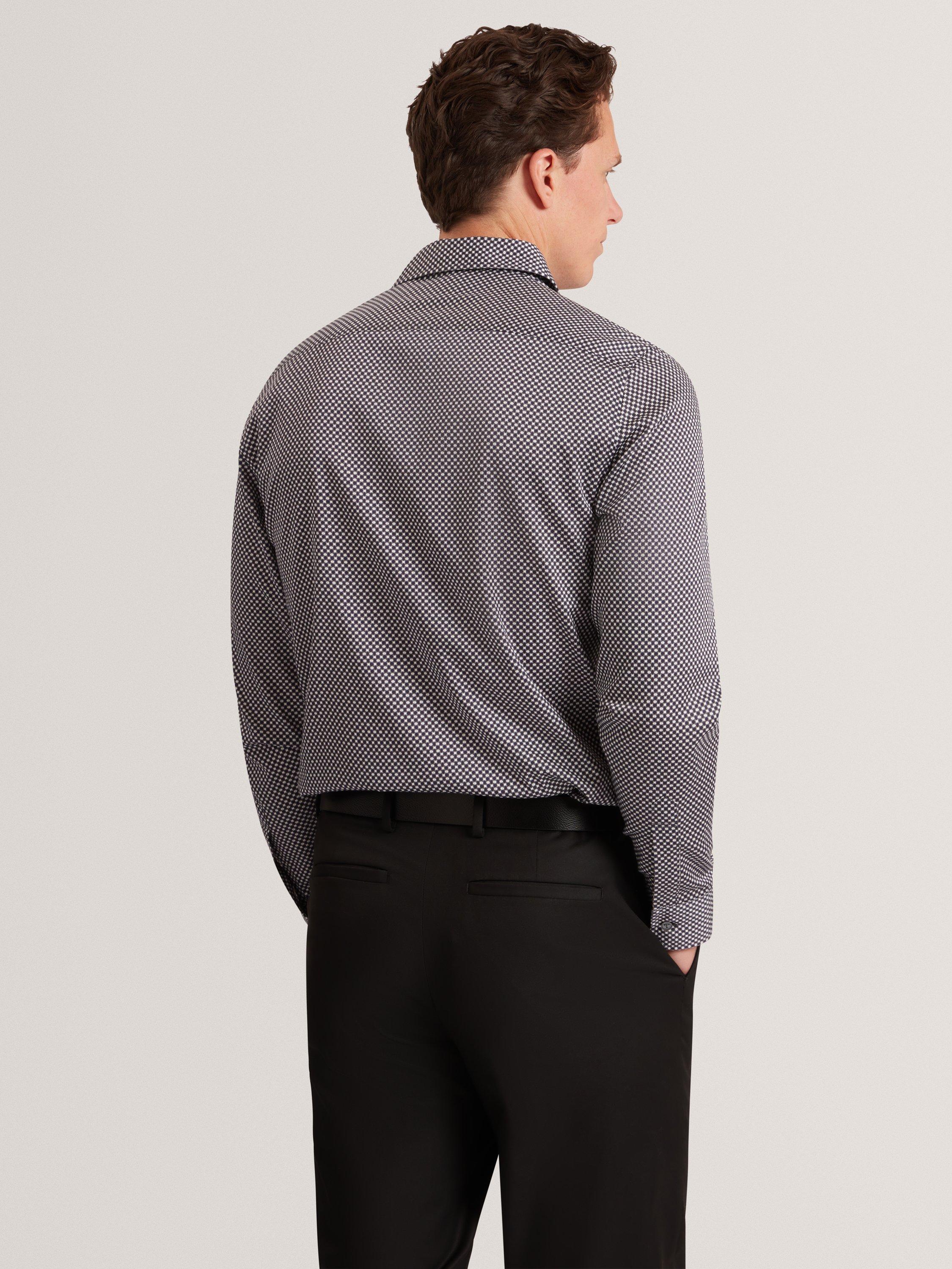Product image 2 of 7, which shows Ted Baker Jozef Regular Fit Cotton Shirt, Navy, S