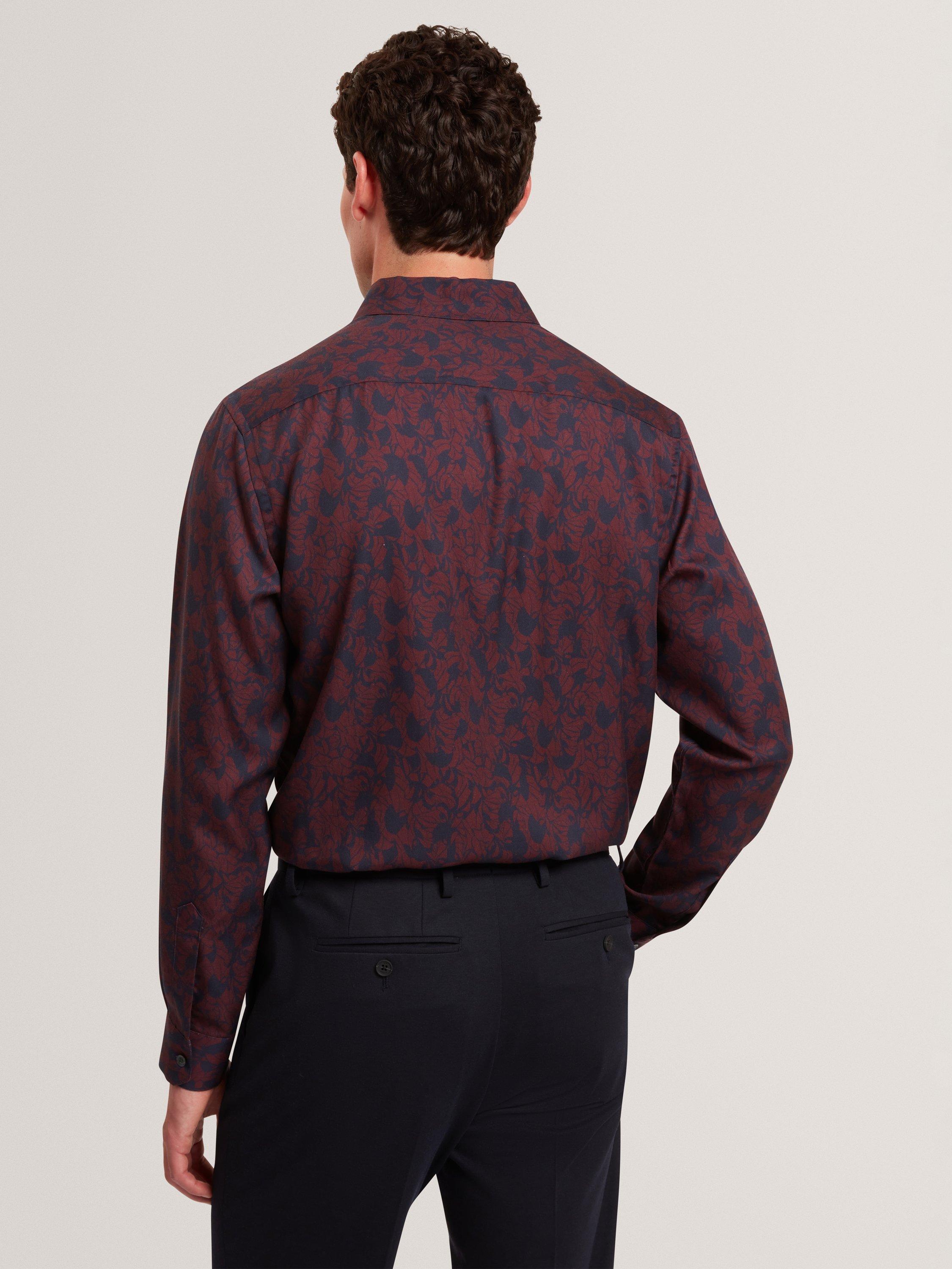 Product image 4 of 7, which shows Ted Baker Akselle Regular Fit Shirt, Maroon, M