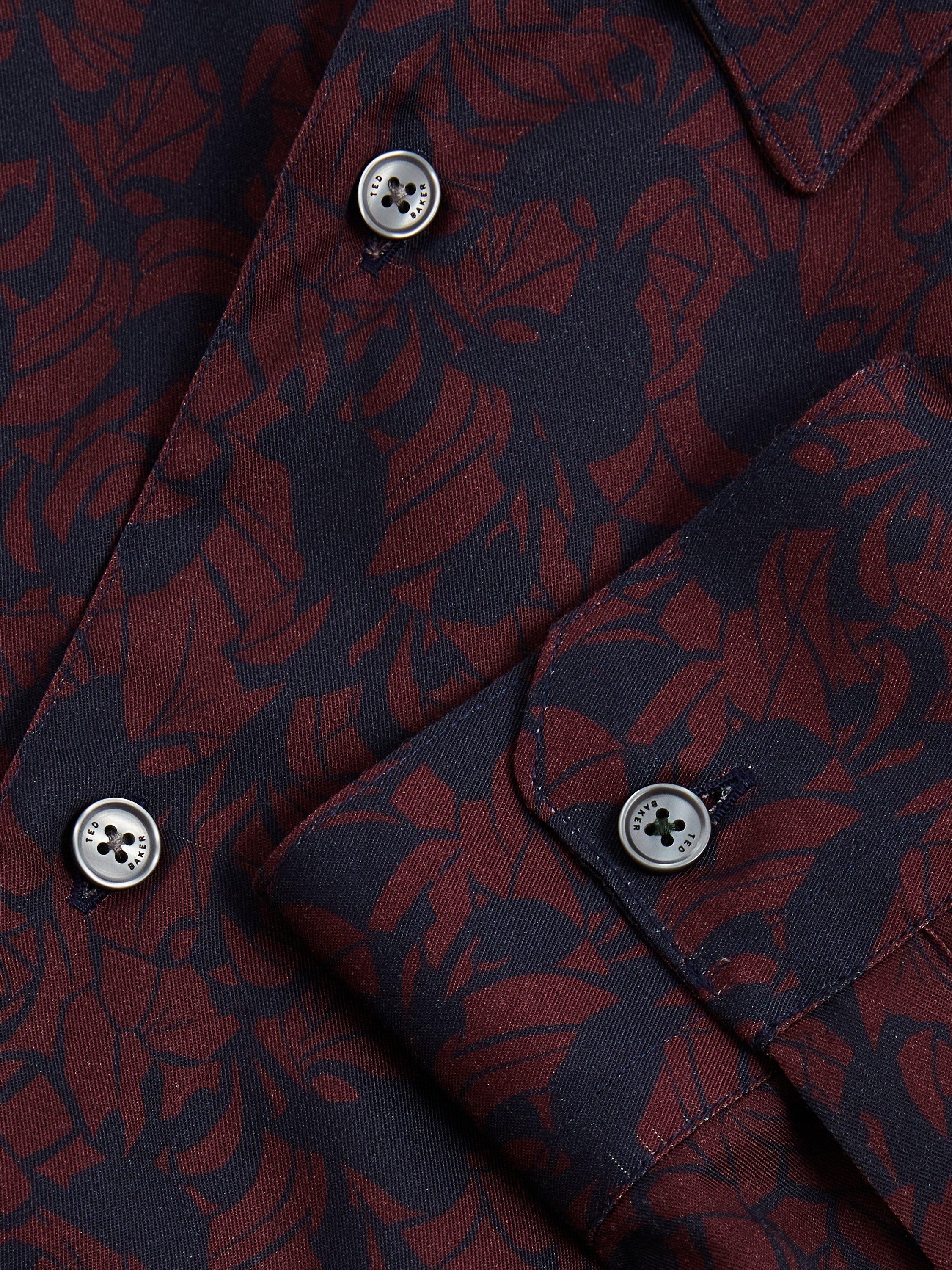 Product image 7 of 7, which shows Ted Baker Akselle Regular Fit Shirt, Maroon, M