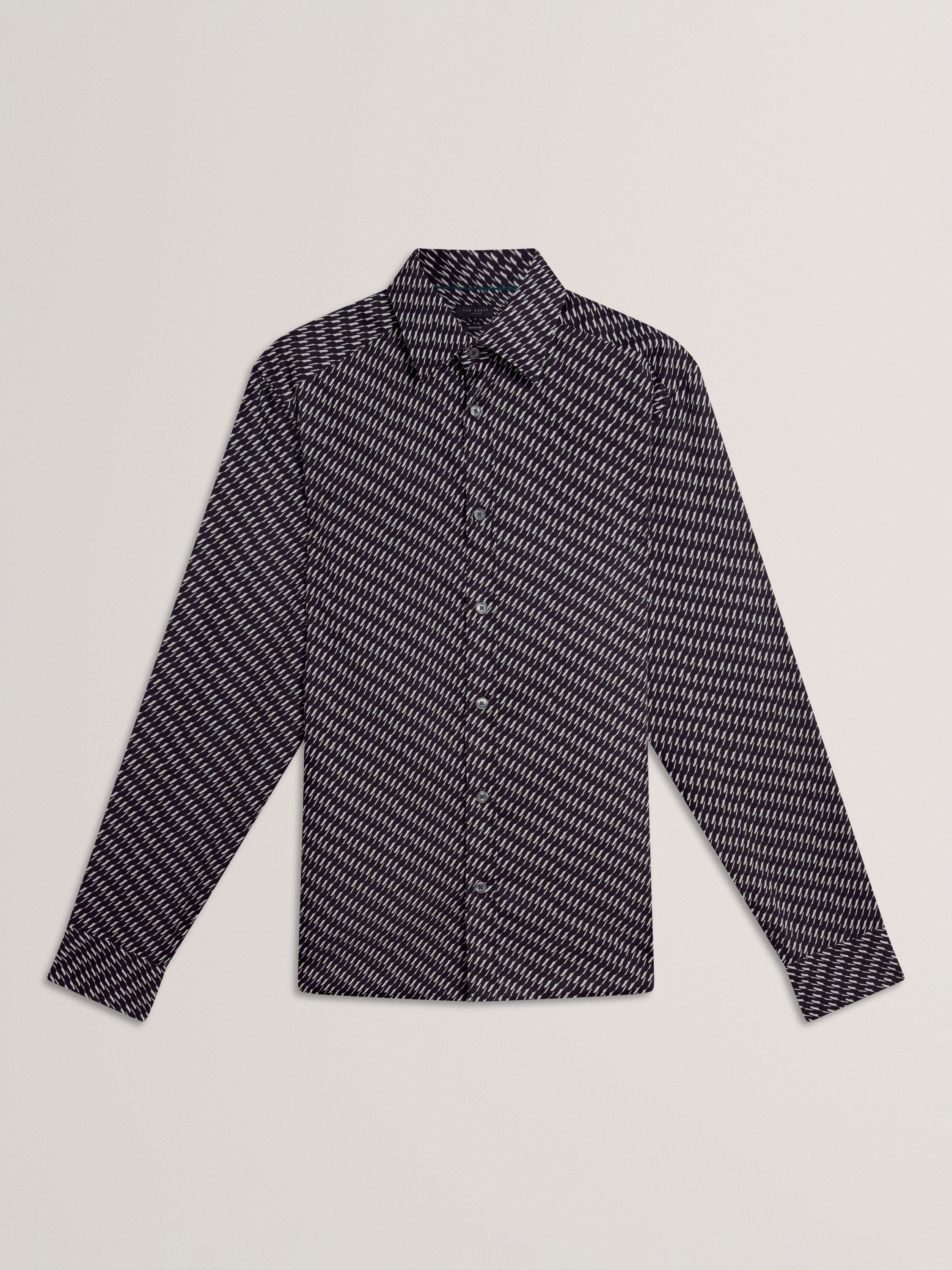 Product image 5 of 6, which shows Ted Baker Kristov Regular Fit Cotton Shirt, Black, S