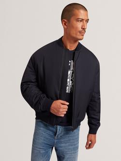 Ted Baker Bombard Zip Front Bomber Jacket, Navy - view 2, Navy