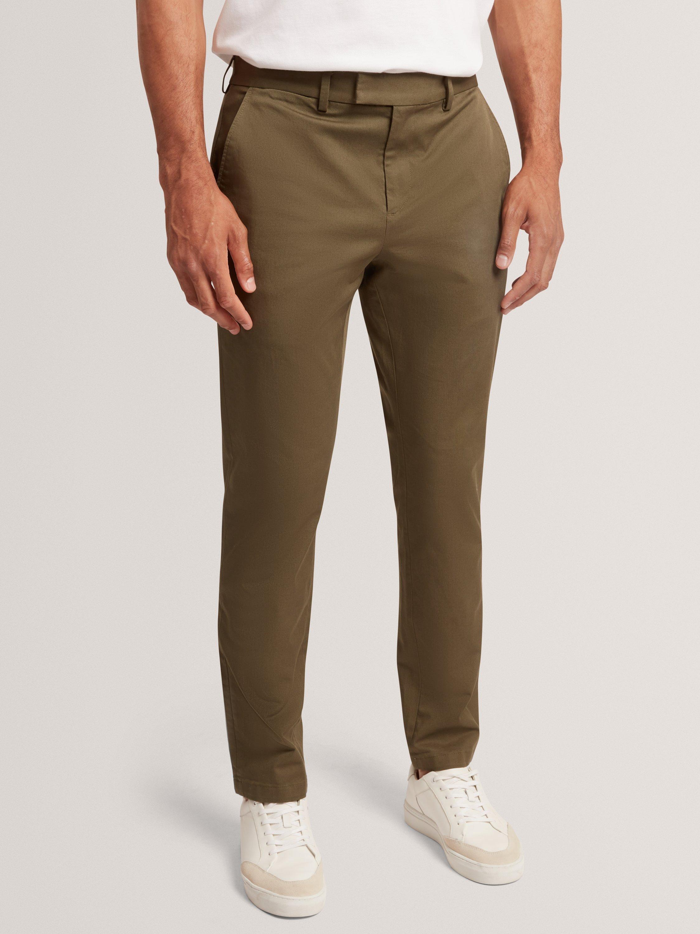 Product image 1 of 4, which shows Ted Baker Howeton Straight Cotton Blend Chinos, Khaki, 30R