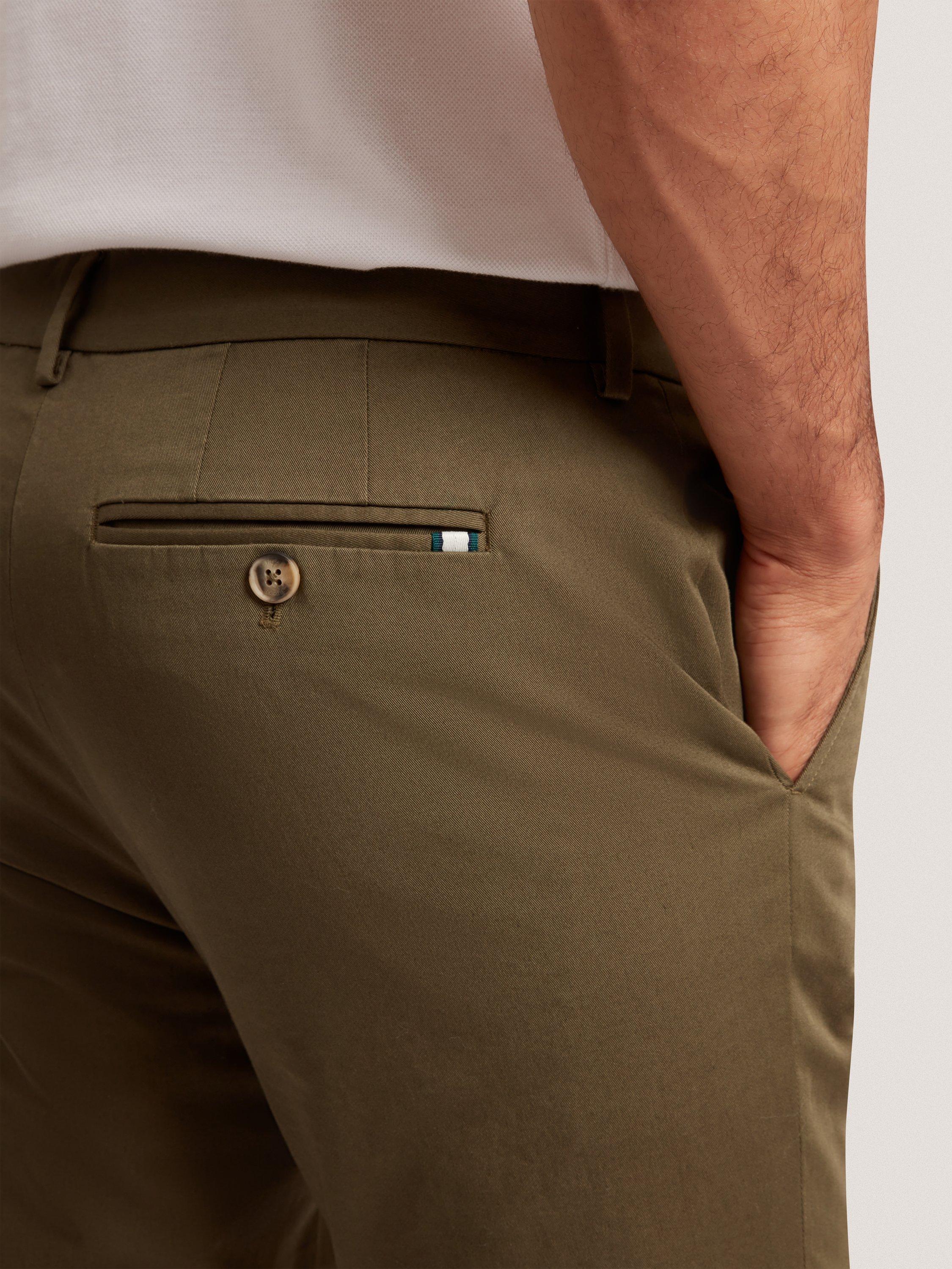 Product image 2 of 4, which shows Ted Baker Howeton Straight Cotton Blend Chinos, Khaki, 30R