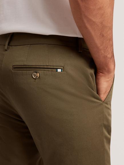 Ted Baker Howeton Straight Cotton Blend Chinos, Khaki - view 2, Khaki