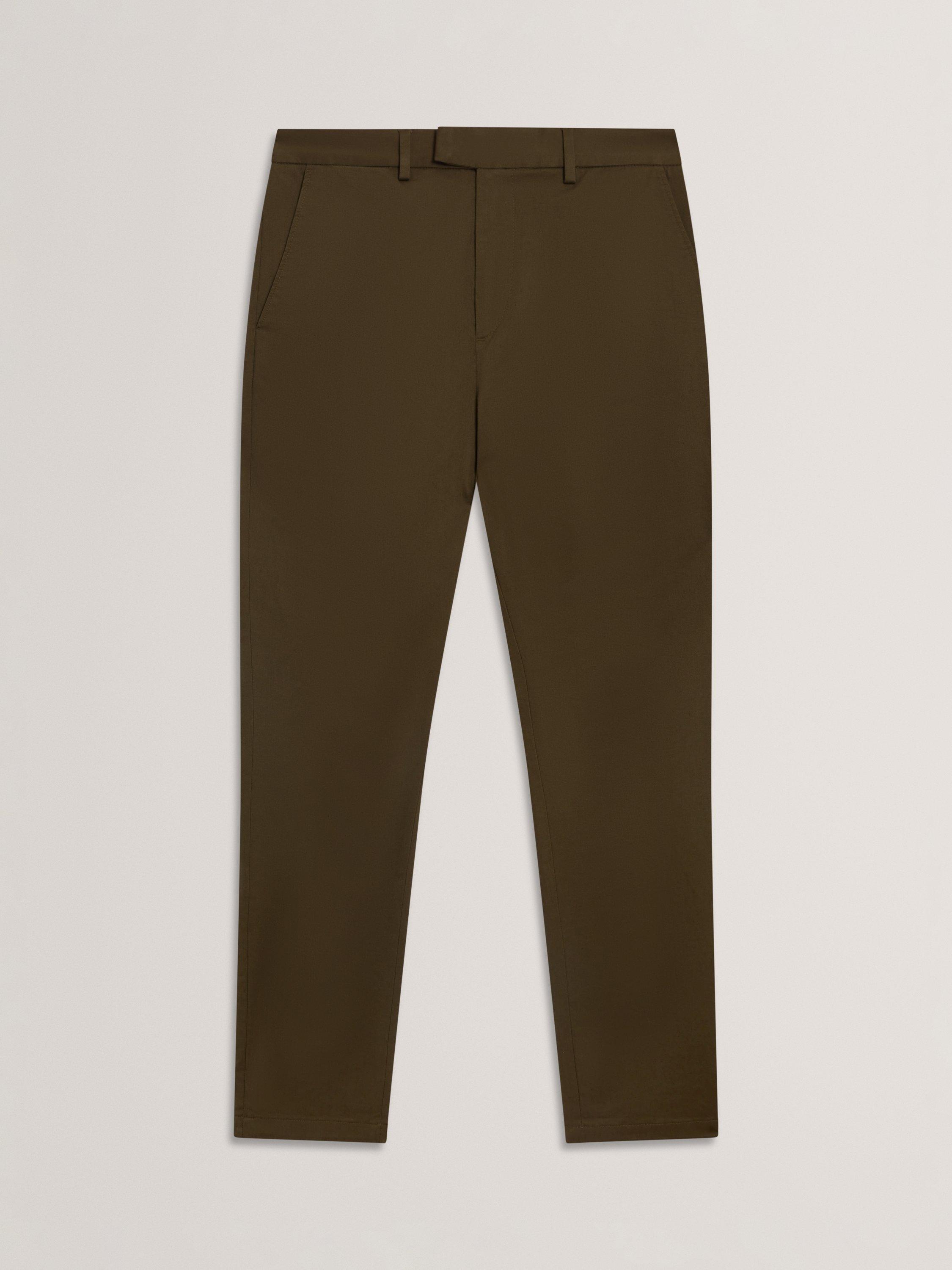 Product image 3 of 4, which shows Ted Baker Howeton Straight Cotton Blend Chinos, Khaki, 30R