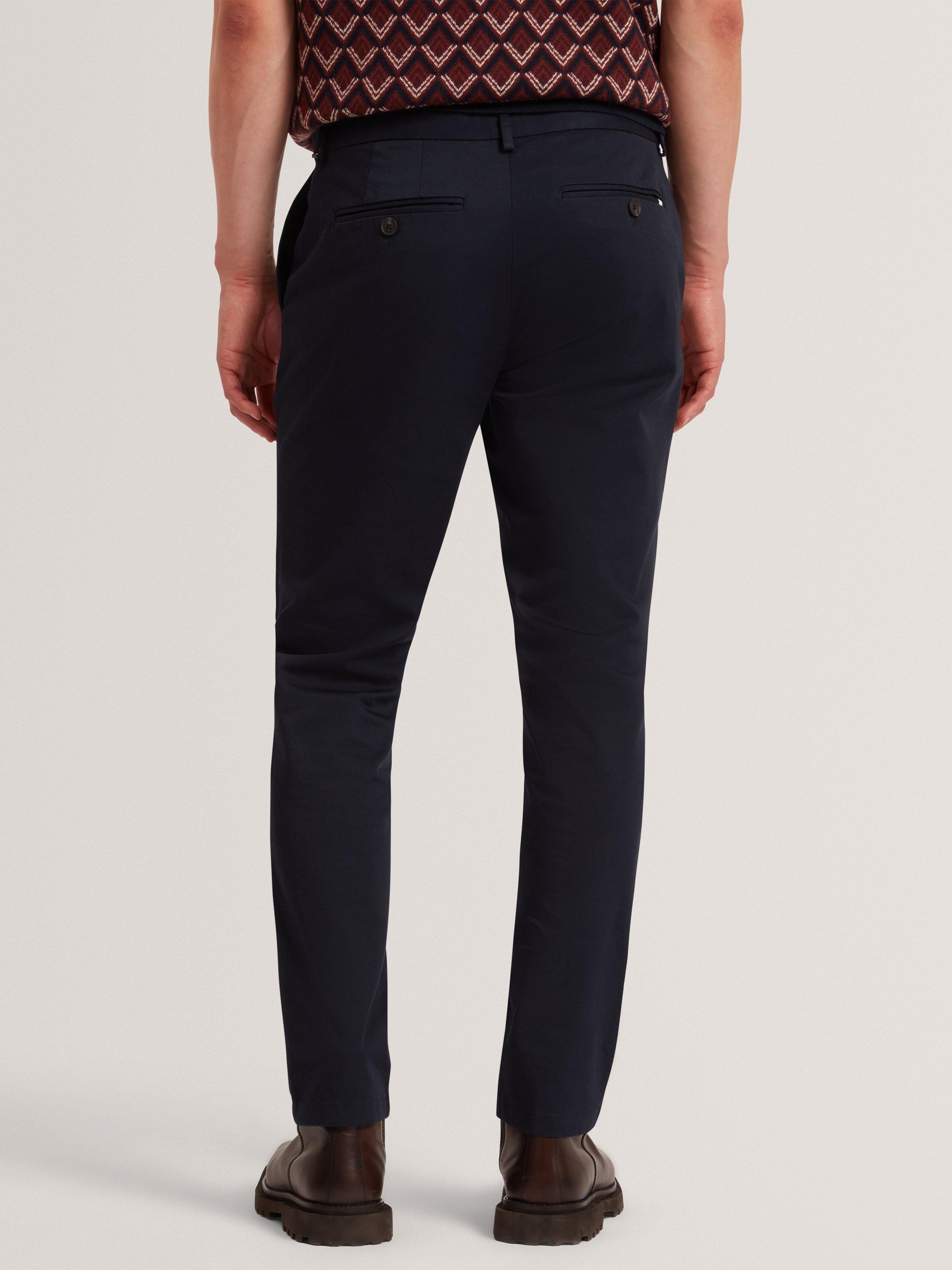 Product image 3 of 7, which shows Ted Baker Howeton Straight Cotton Blend Chinos, Navy, 30R