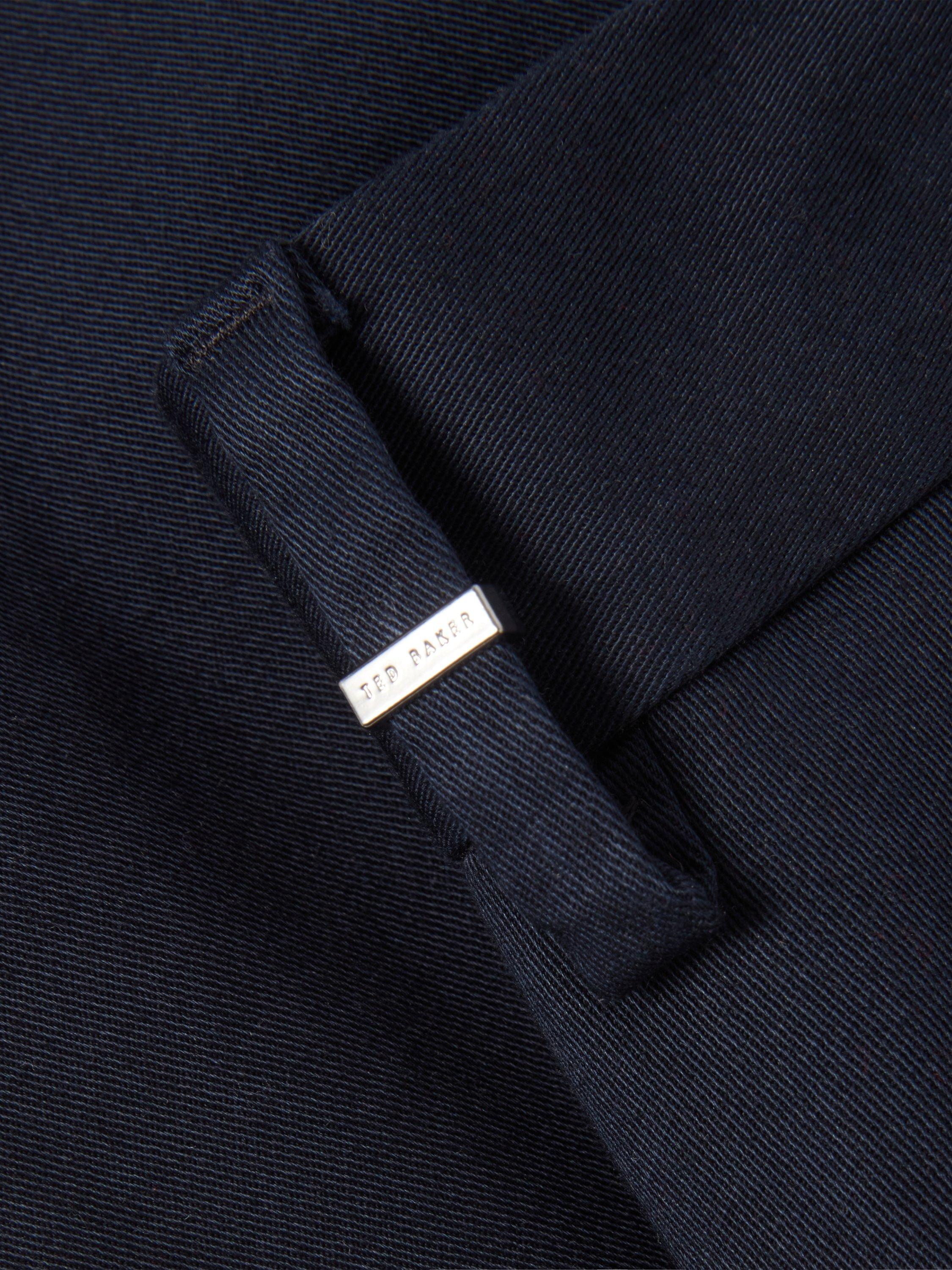 Product image 7 of 7, which shows Ted Baker Howeton Straight Cotton Blend Chinos, Navy, 30R