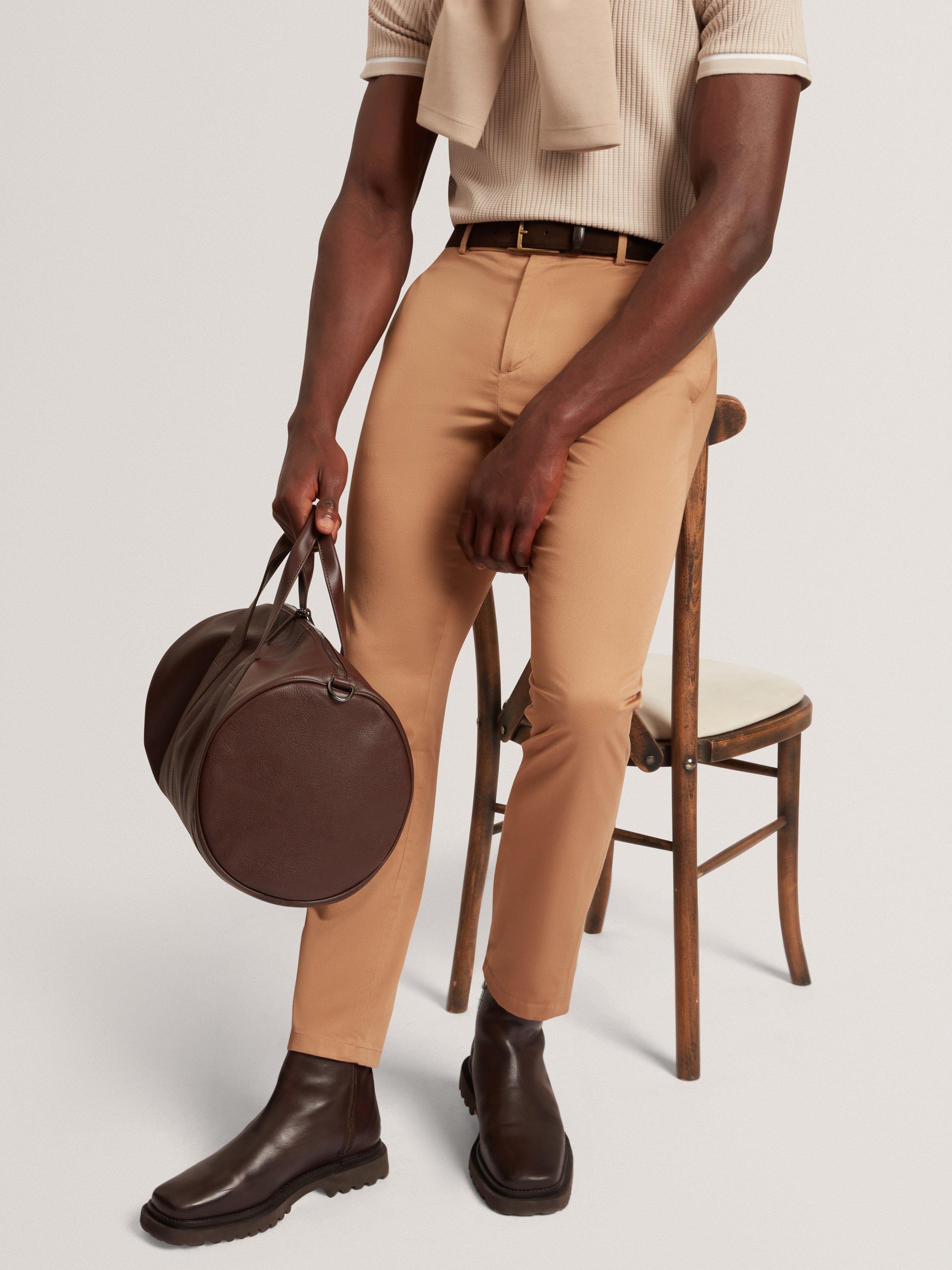 Product image 3 of 7, which shows Ted Baker Howeton Straight Cotton Blend Chinos, Tan, 30R