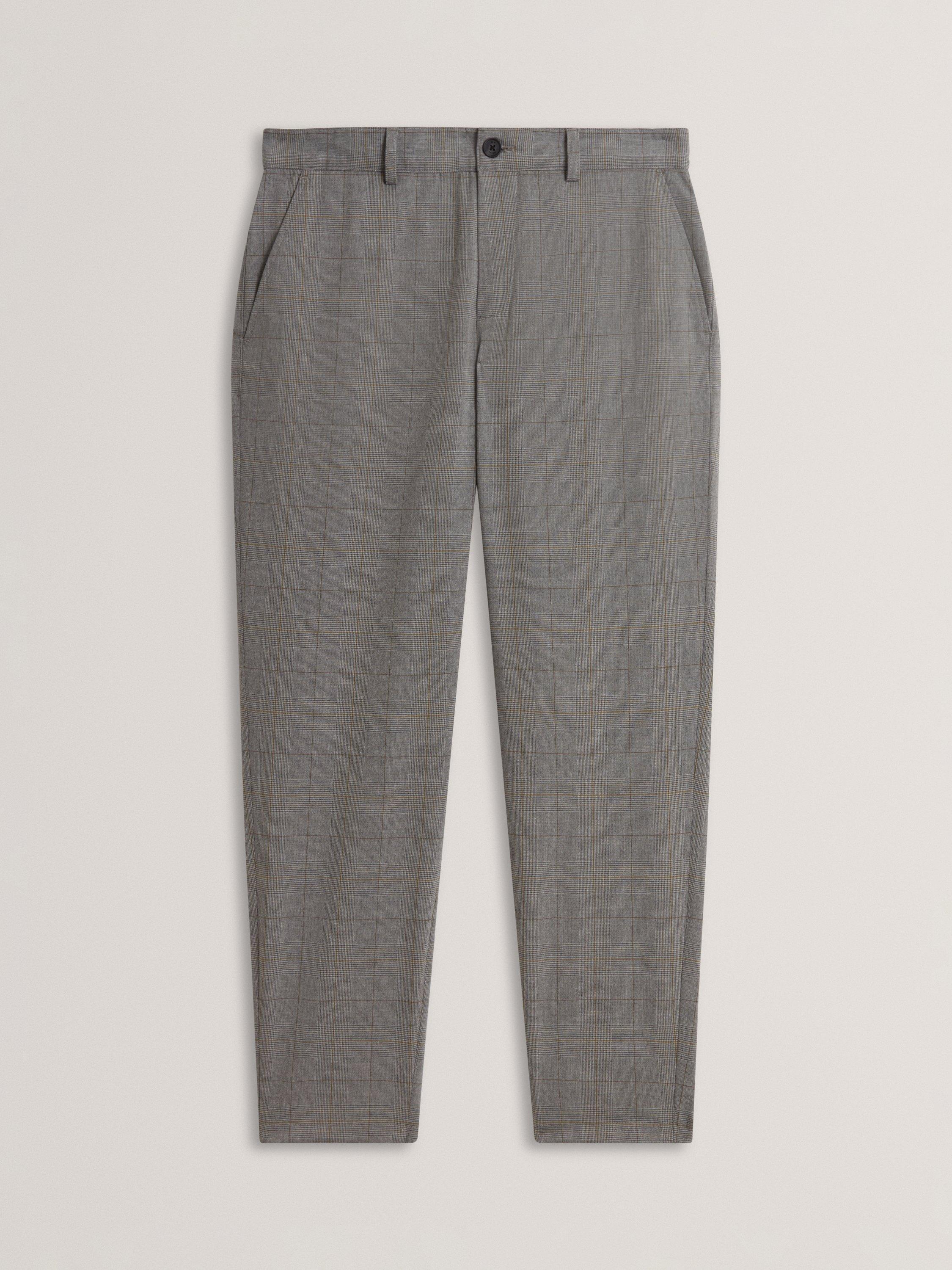 Product image 6 of 7, which shows Ted Baker Nathain Straight Check Chinos, Grey, 30R