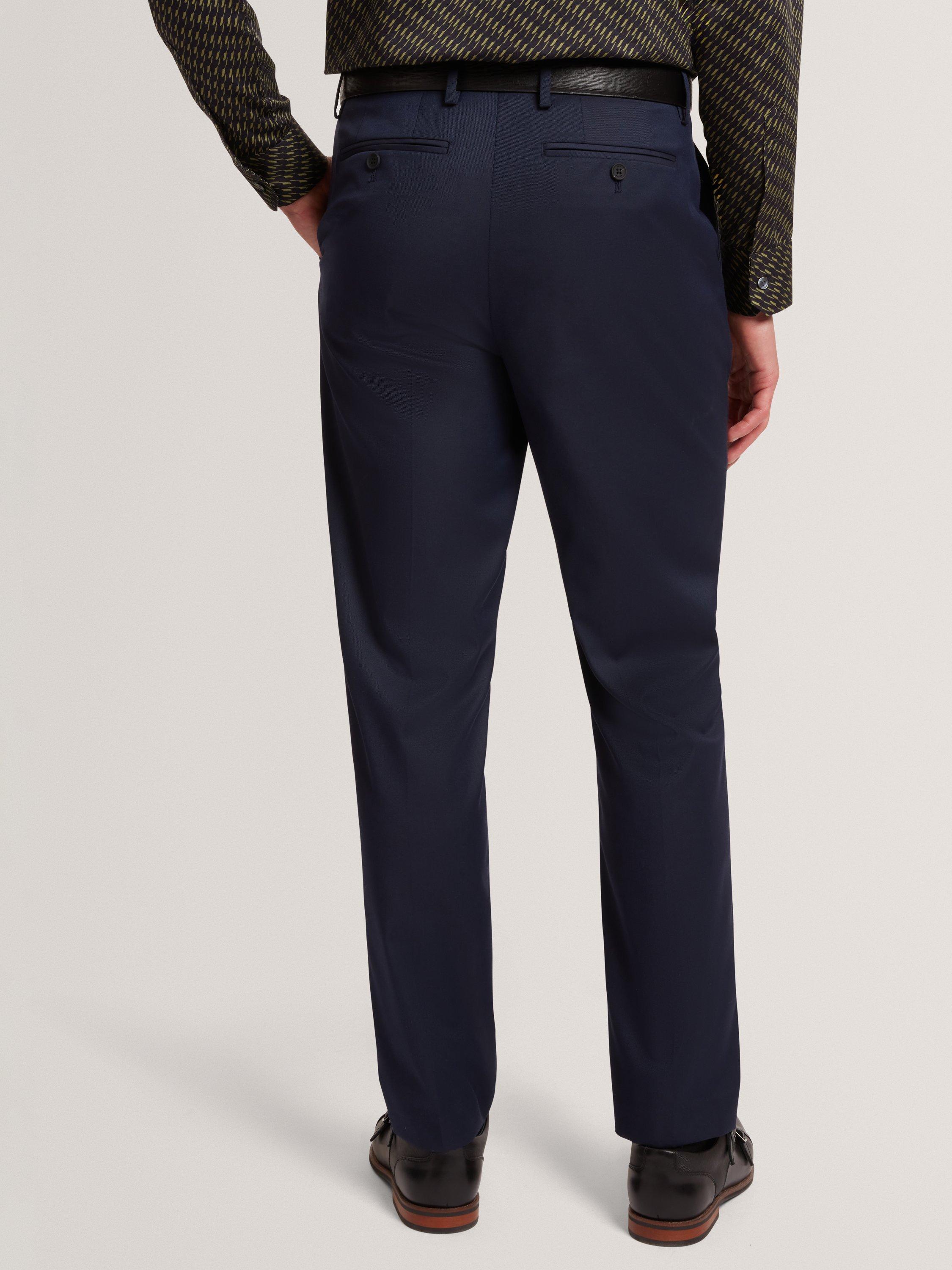Product image 3 of 7, which shows Ted Baker Saisont Straight Chinos, Navy, 30R