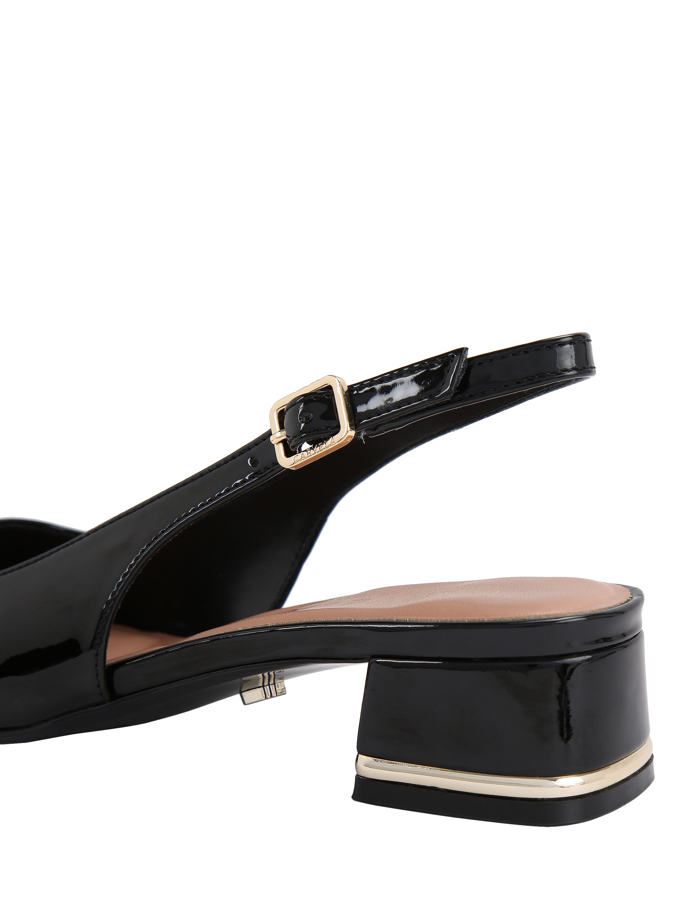 Product image 4 of 5, which shows Carvela Bello Slingback Court Shoes, Black, 3