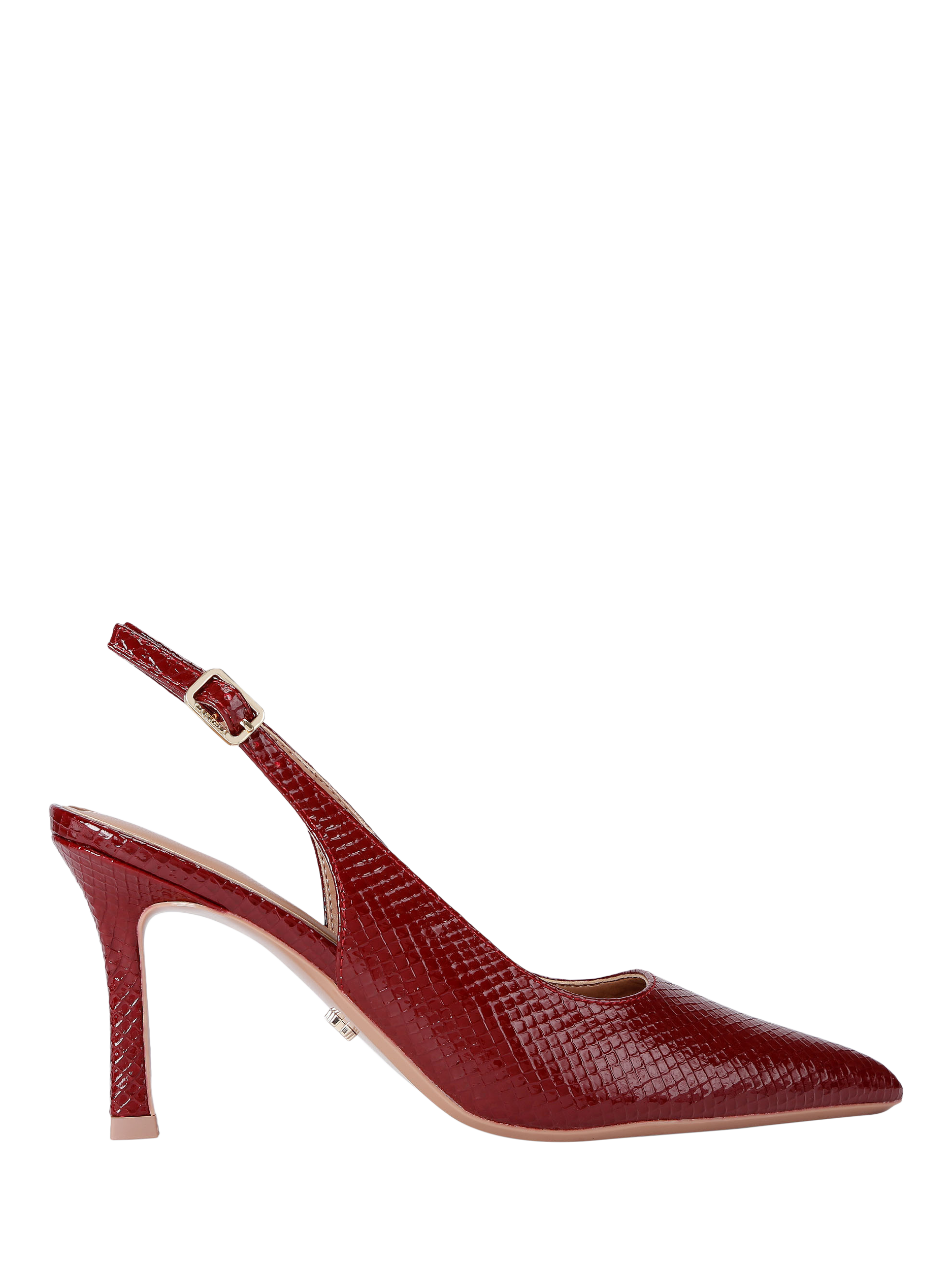 Product image 1 of 5, which shows Carvela Corletta Pointed Slingback Heeled Courts, Red Dark, 3