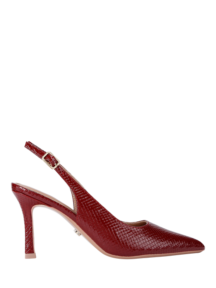 Carvela Corletta Pointed Slingback Heeled Courts, Red Dark, Red Dark