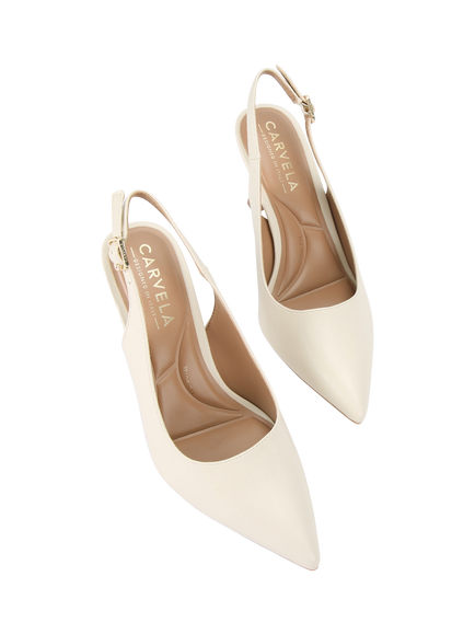 Carvela Corletta Slingback Court Shoes, Putty - view 2, Putty