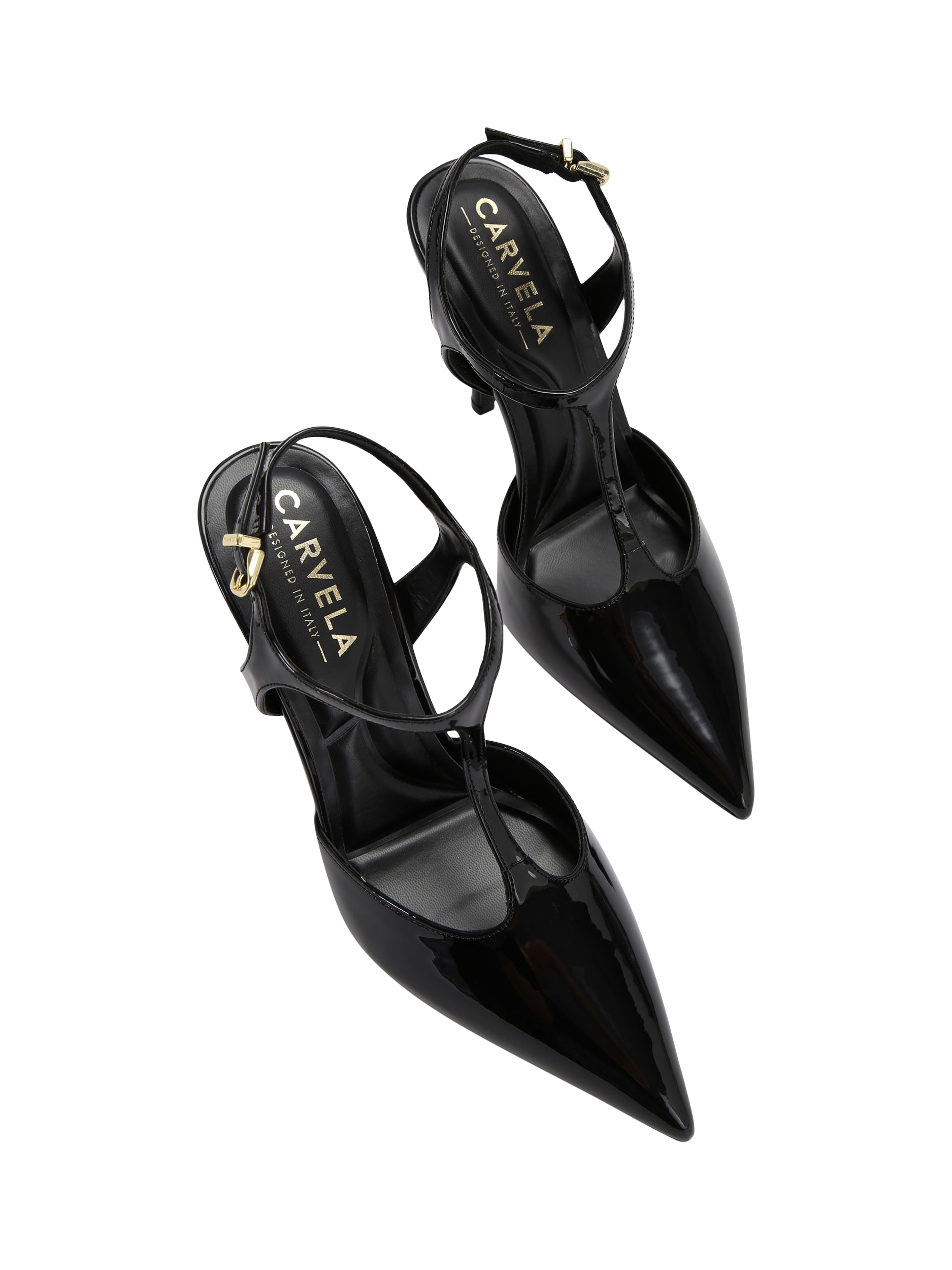 Product image 3 of 4, which shows Carvela Parade Court Shoes, Black, 3