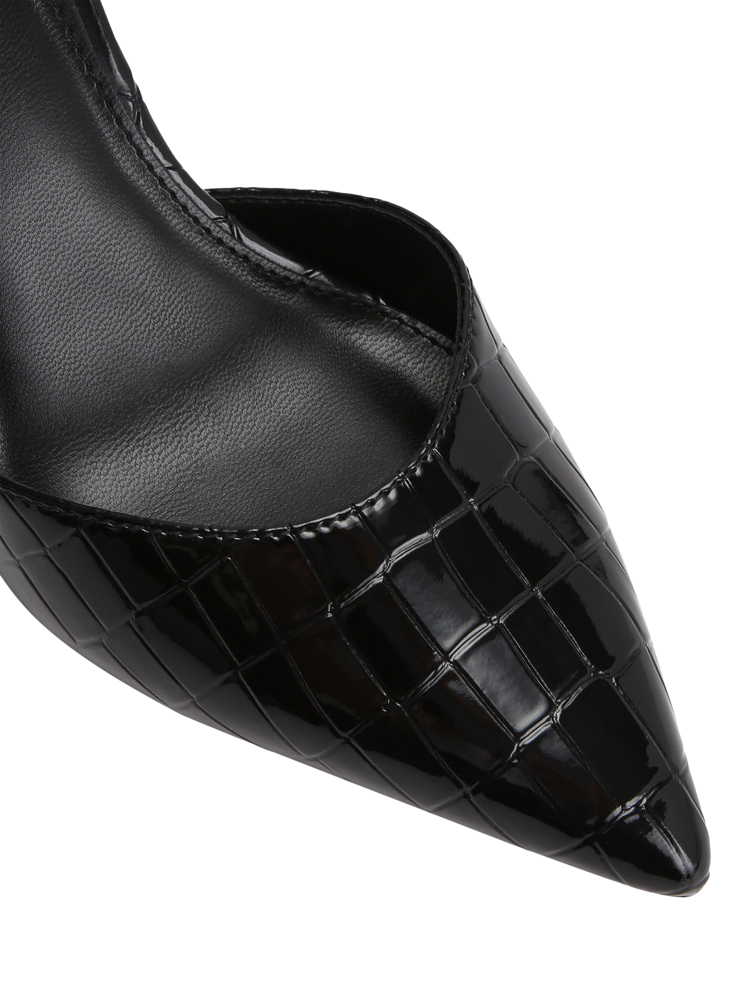 Product image 5 of 5, which shows Carvela Refined Croc EffectCourt Shoes, Black, 3