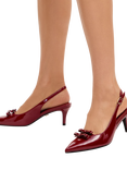 Carvela Positano Bow Patent Pointed Slingback Courts