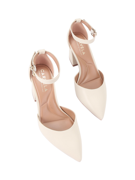 Carvela Refined Wide Court Shoes - view 2, Putty