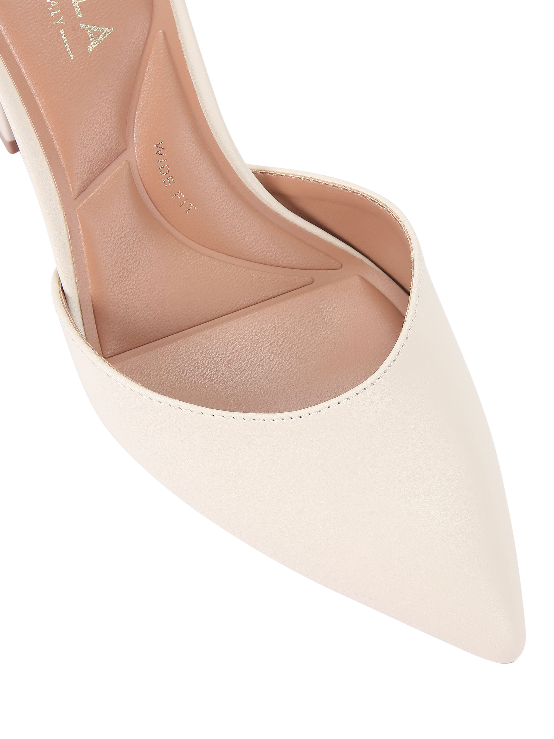 Product image 4 of 4, which shows Carvela Refined Wide Court Shoes, Putty, 3