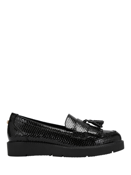 Carvela Sky Tassel Slip-On Loafers, Black, Black