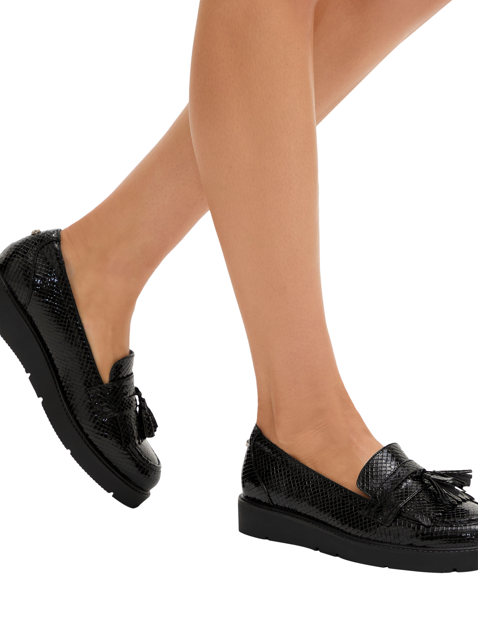Product image 2 of 4, which shows Carvela Sky Tassel Slip-On Loafers, Black, 3