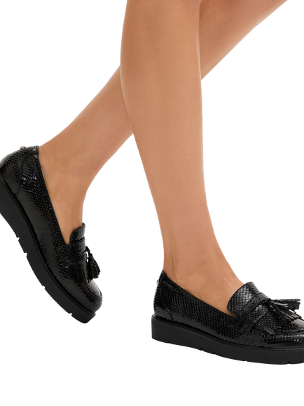 Carvela Sky Tassel Slip-On Loafers, Black - view 2, Black