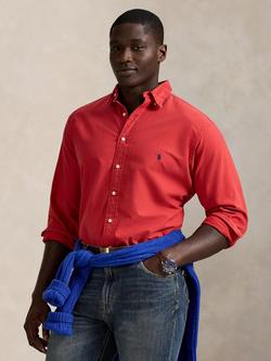 Polo Ralph Lauren Big & Tall Cotton Regular Fit Logo Oxford Shirt, New Brick, New Brick