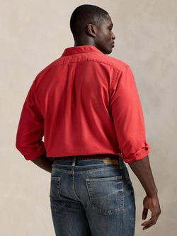 Polo Ralph Lauren Big & Tall Cotton Regular Fit Logo Oxford Shirt, New Brick - view 2, New Brick