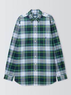 Polo Ralph Lauren Big & Tall Cotton Regular Fit Check Oxford Shirt, 5535 Green/Blue Mult, 5535 Green/Blue Mult