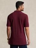 Polo Ralph Lauren Cotton Custom Slim Fit Short Sleeve Polo Shirt, Spri Wine Heat/C7996