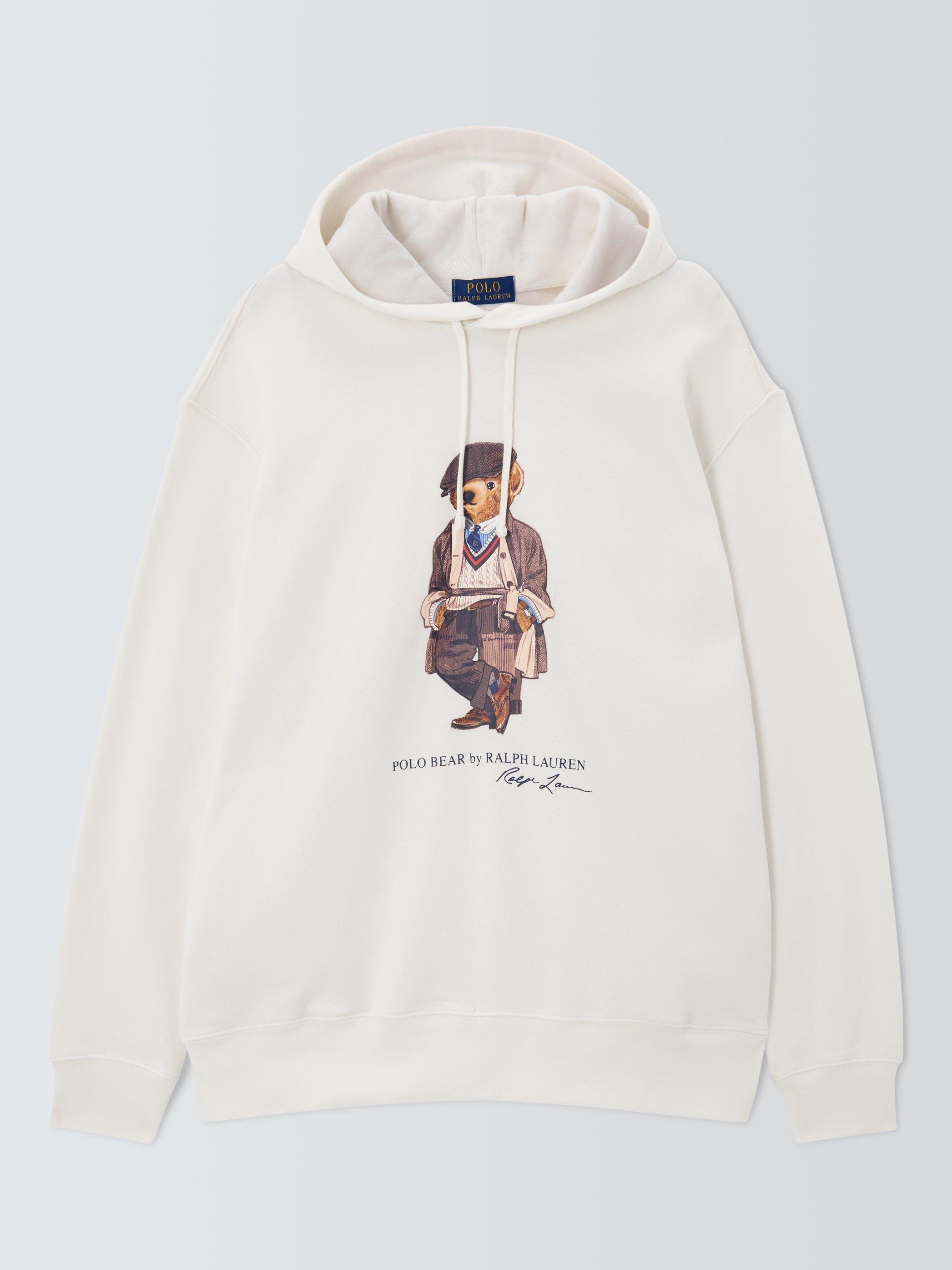 Product image 1 of 1, which shows Polo Ralph Lauren Big & Tall Polo Bear Hoodie, Whitebear, 1XB