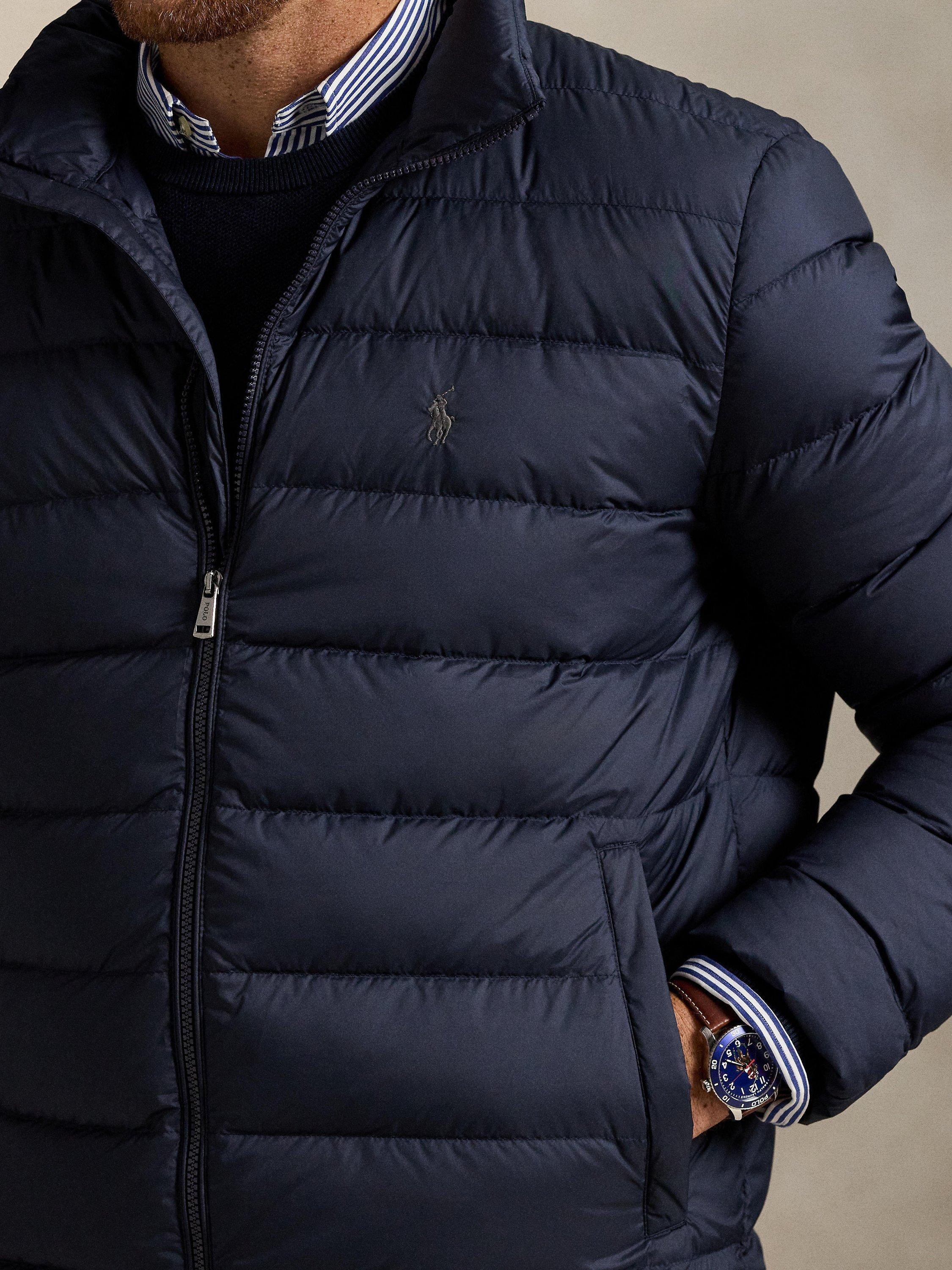 Product image 3 of 6, which shows Polo Ralph Lauren Padded Bomber Jacket, Collection Navy, 3XB