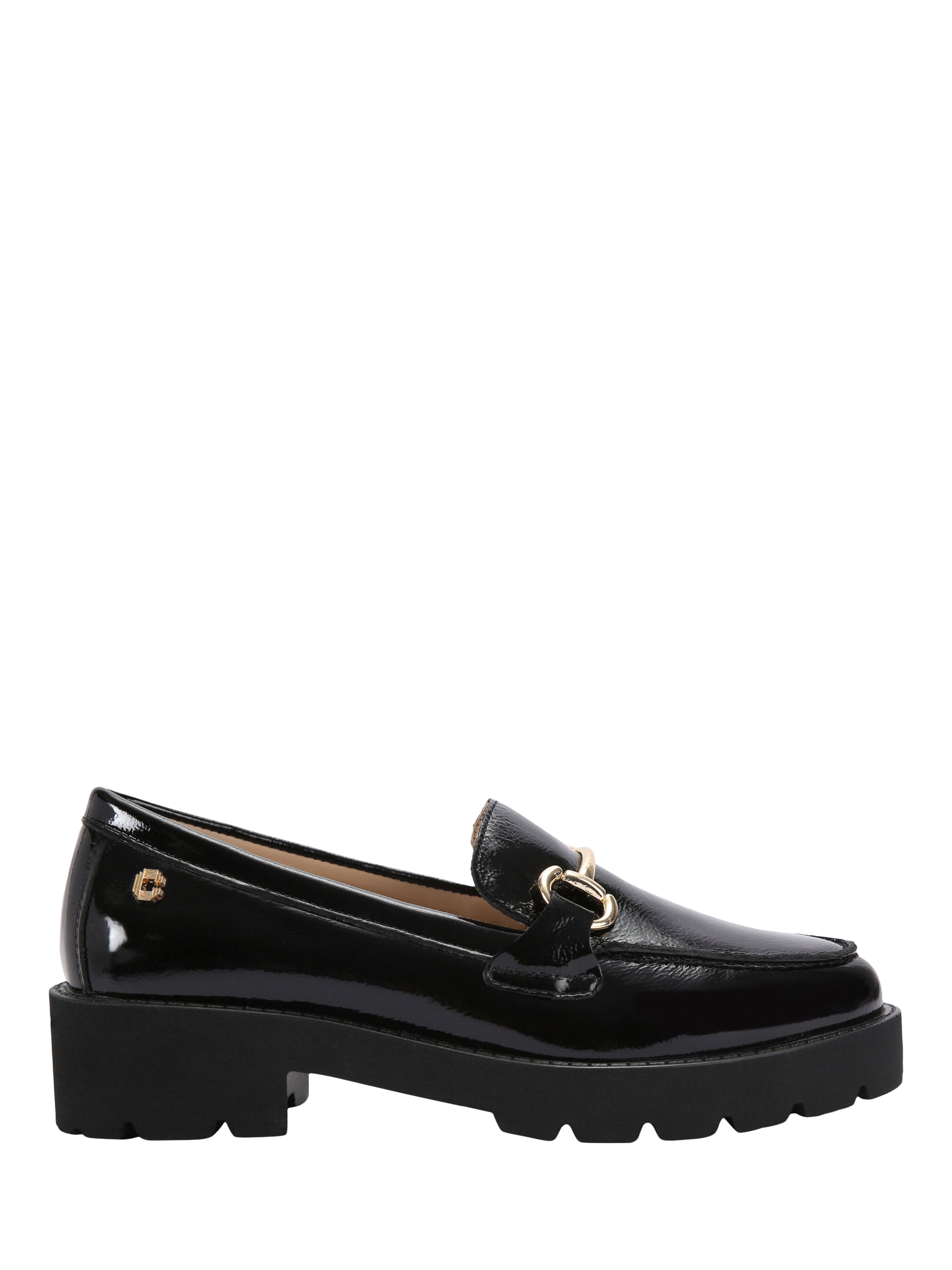 Product image 1 of 5, which shows Carvela Snap Leather Chunky Loafers, Black, 3