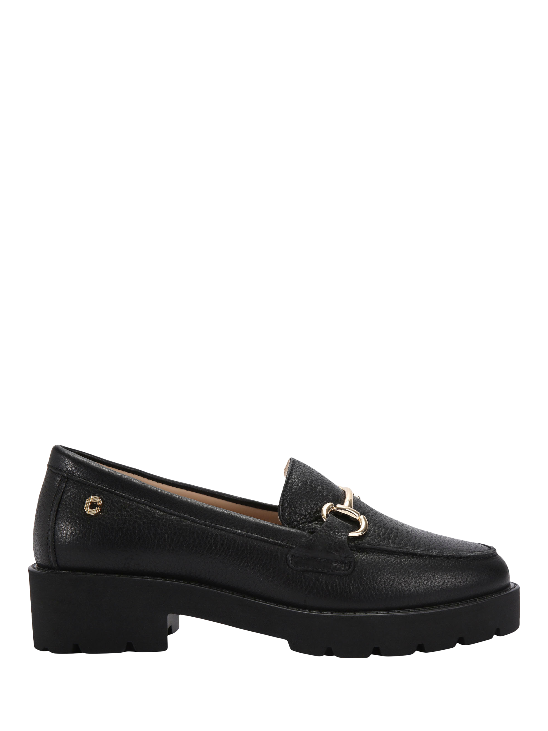 Product image 1 of 5, which shows Carvela Snap Leather Chunky Loafers, Black, 3