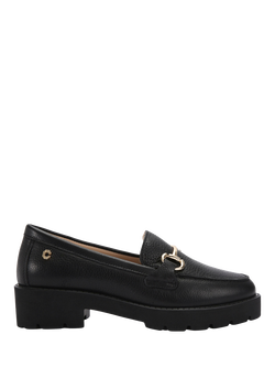 Carvela Snap Leather Chunky Loafers, Black, Black
