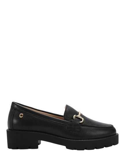 Carvela Snap Leather Chunky Loafers, Black, Black